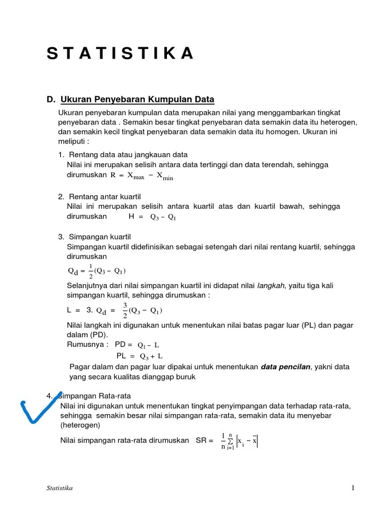 03-Ukuran Penyebaran Data | PDF