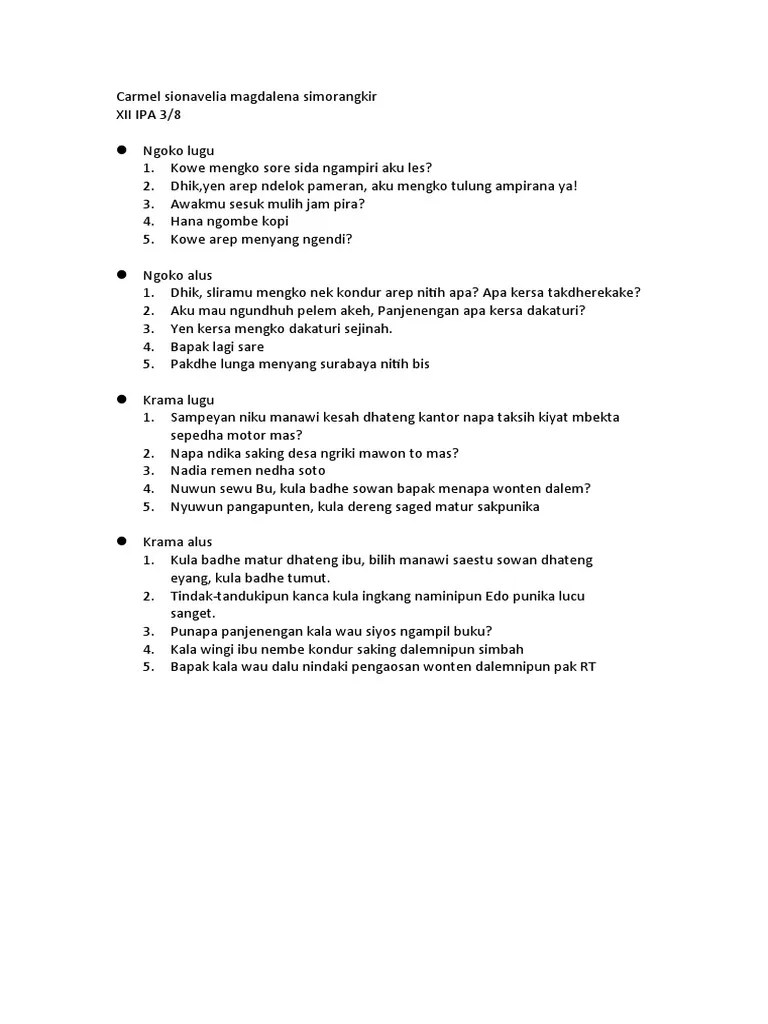 8 Carmel Ukara Ngoko Krama 