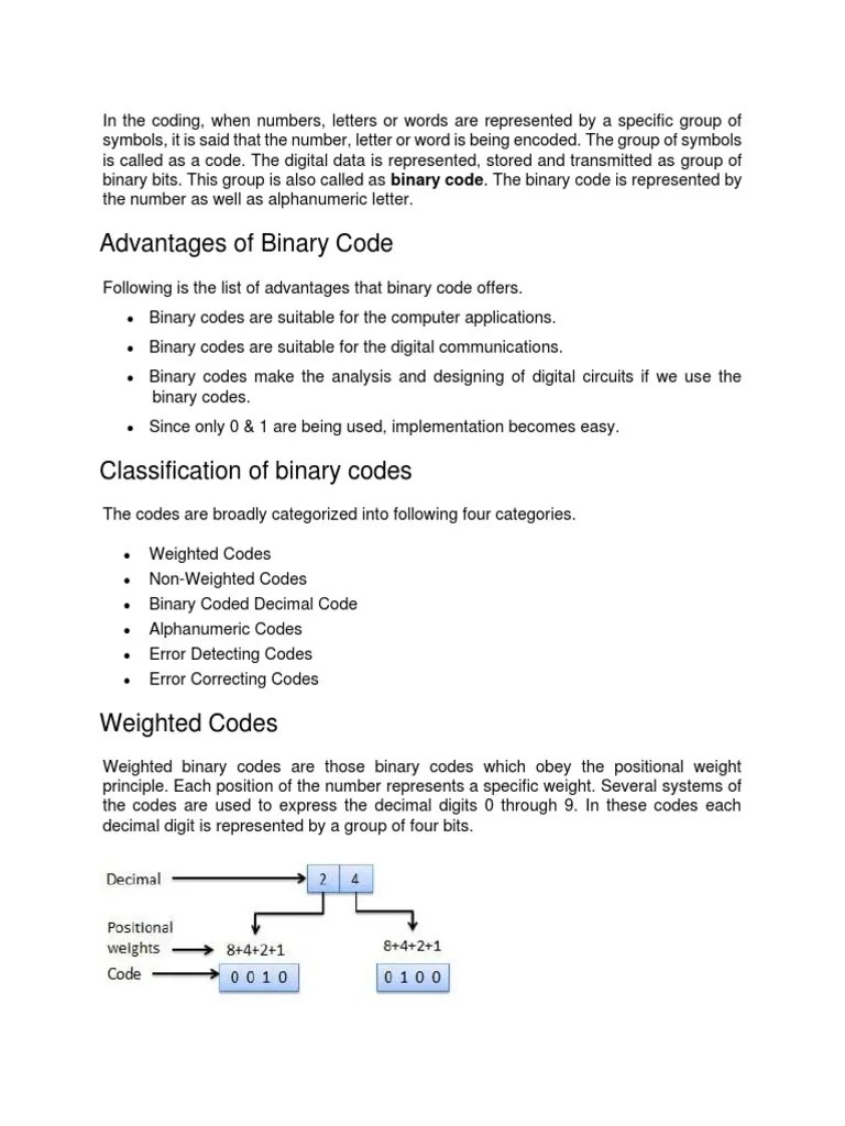 Binary Codes | PDF | Ebcdic | Binary Coded Decimal