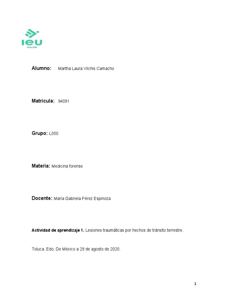 Lesiones Traumáticas Por Hechos De Tránsito Terrestre | PDF | Perdón | Accidente De Tráfico