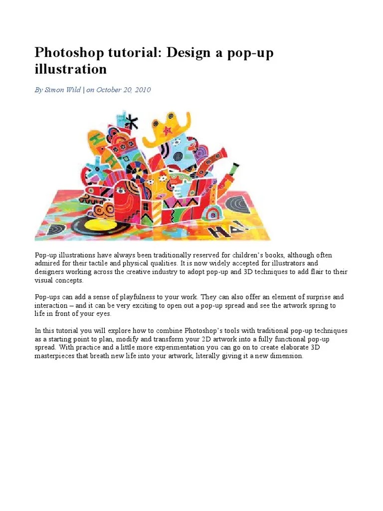 Photoshop Tutorial: Design A Pop-Up Illustration: By Simon Wild - On ...