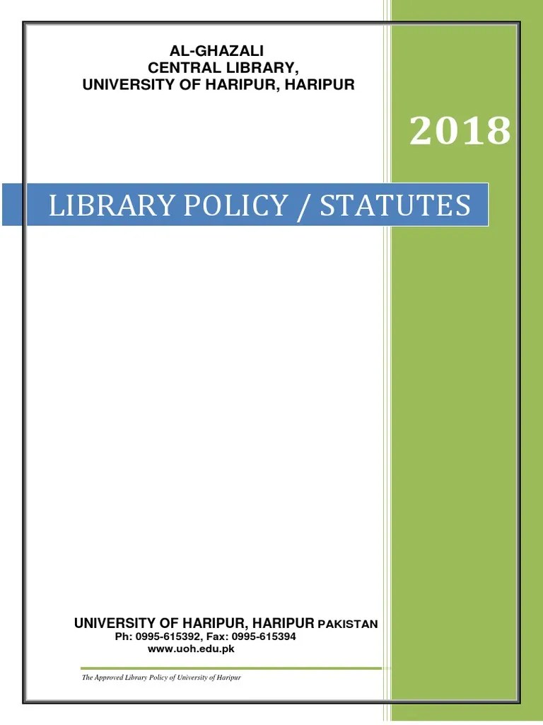 Library Rules Regulations PDF | PDF | Publishing | Librarian