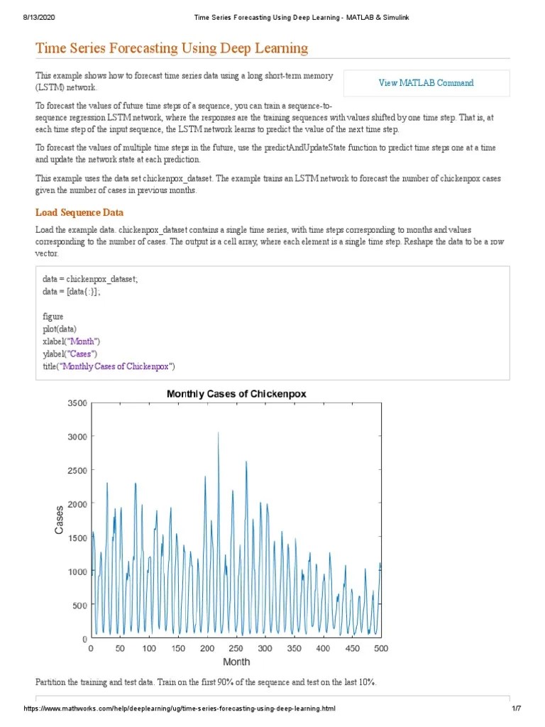Time Series Forecasting Using Deep Learning - MATLAB & Simulink | PDF ...