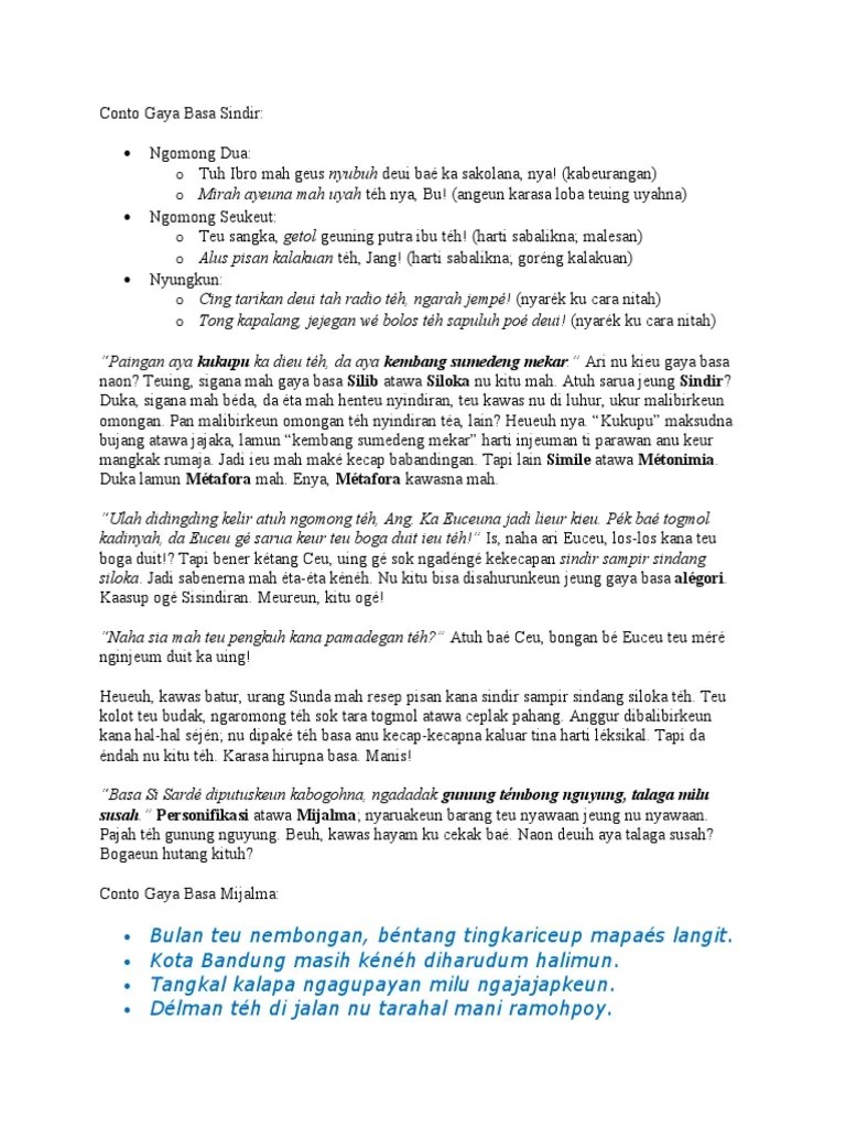 Conto Gaya Basa Sindir Pdf