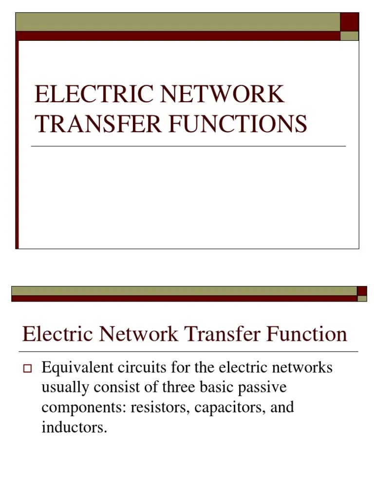 Electric Network Transfer Functions | PDF | Electrical Network ...