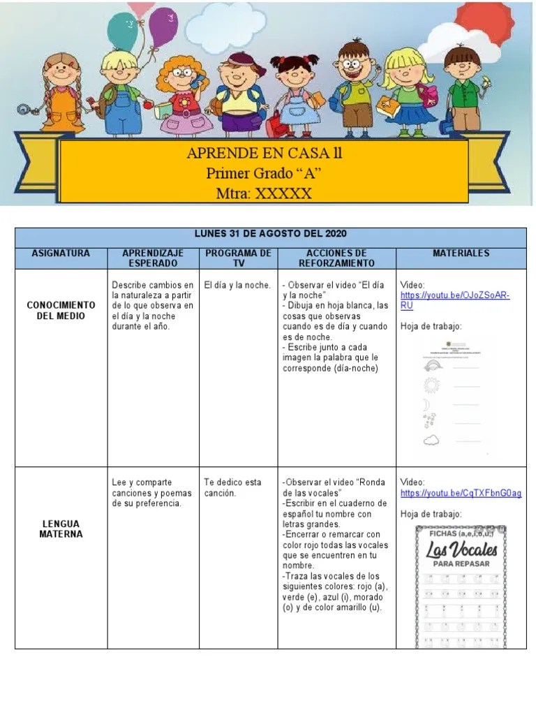 1° Semana2? Plan Remedial | PDF | Educación Avanzada