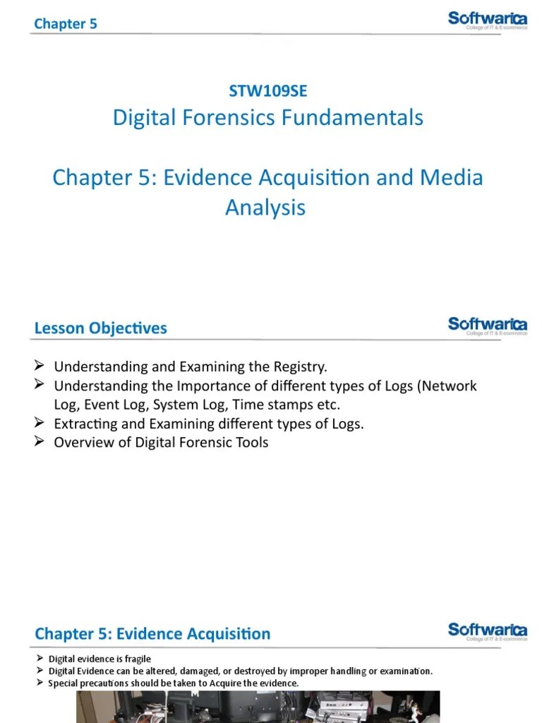 Digital Forensics Fundamentals Chapter 5: Evidence Acquisition And Media Analysis | PDF ...