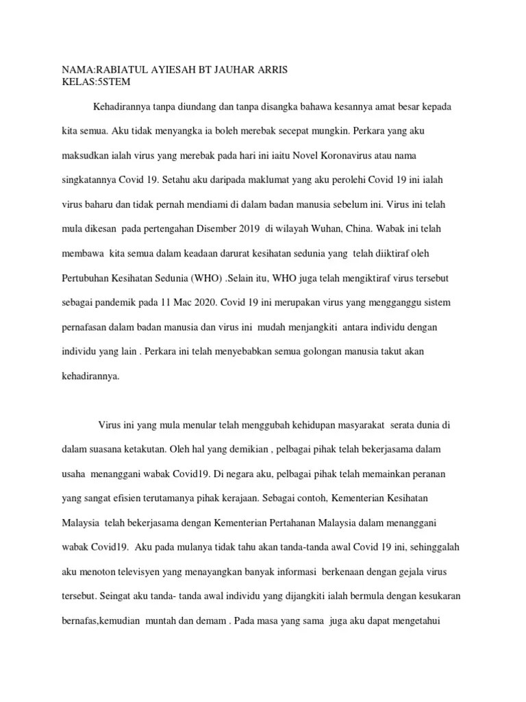 Kebangsaan taman jelutong, kedah dari darjah 1 hingga darjah 3. Karangan Covid 19 Pdf