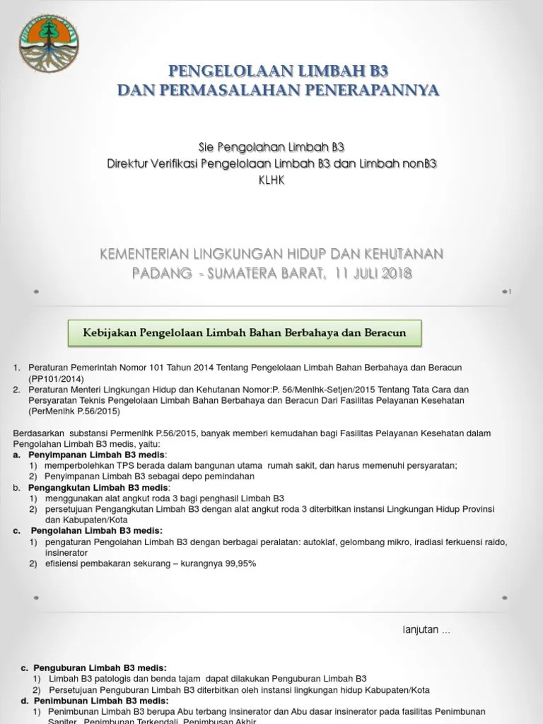 Materi Sosialisasi Limbah B3 | PDF