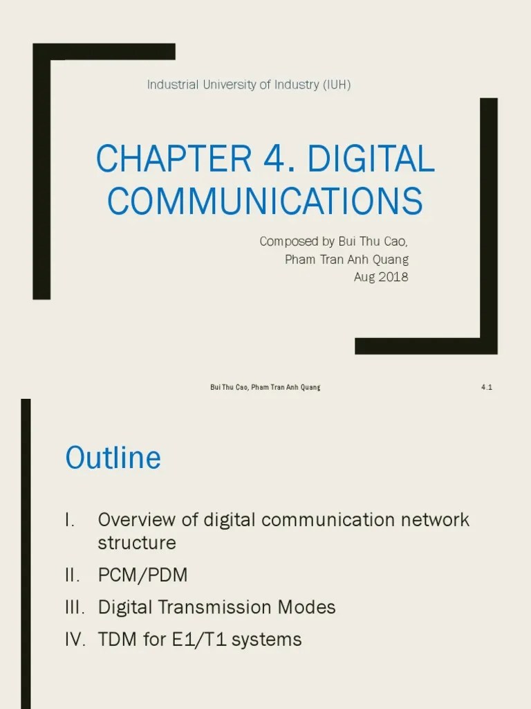 Chapter 4. Digital Communications PDF | PDF | Data Transmission | Media Technology
