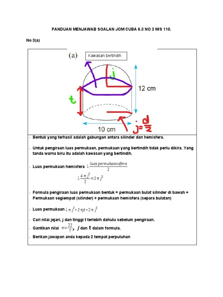 ١٩ ذو الحجة ١٤٤٢ هـ. Panduan Menjawab Soalan Jom Cuba 6 3 No 3 Pdf
