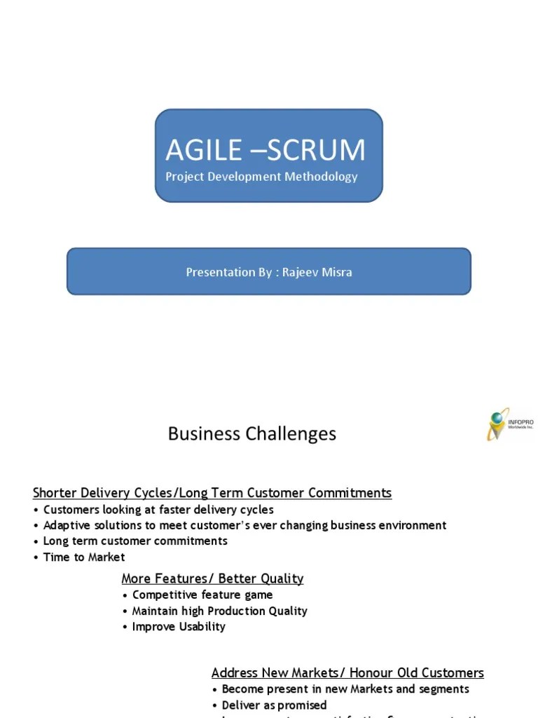 Agile - Scrum: Project Development Methodology | PDF | Scrum (Software ...