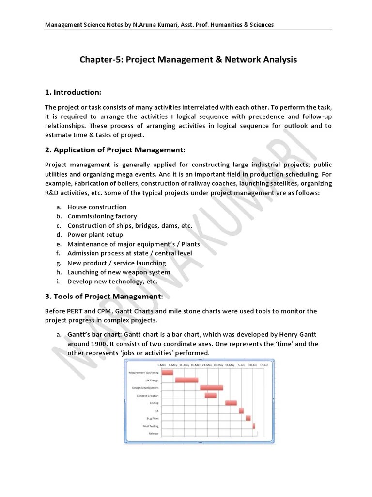 CHAPTER-5 - Project Management | PDF | Project Management | Analysis