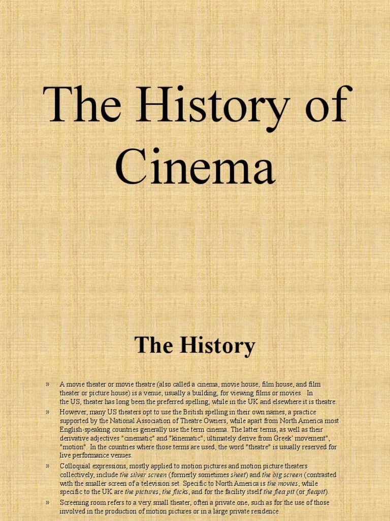 Art - The History Of Cinema | PDF | Movie Theater | Cinema