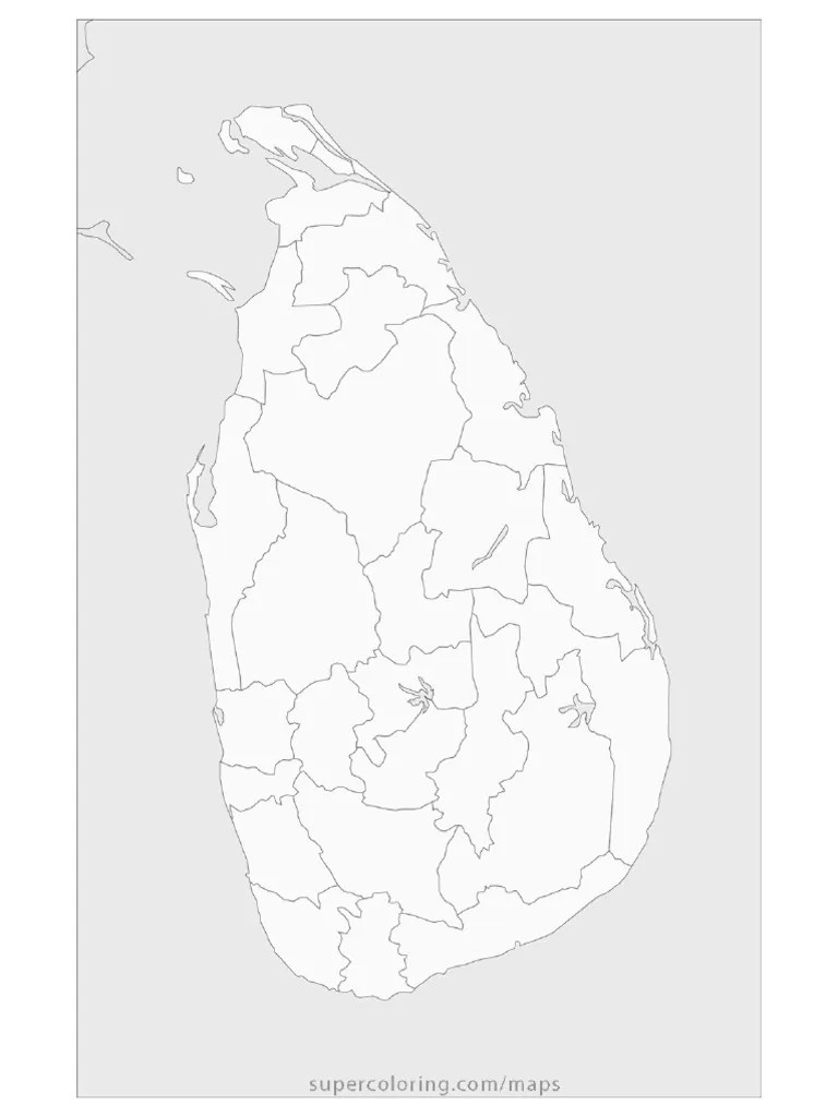 Sri Lanka Map Coloring Page | PDF