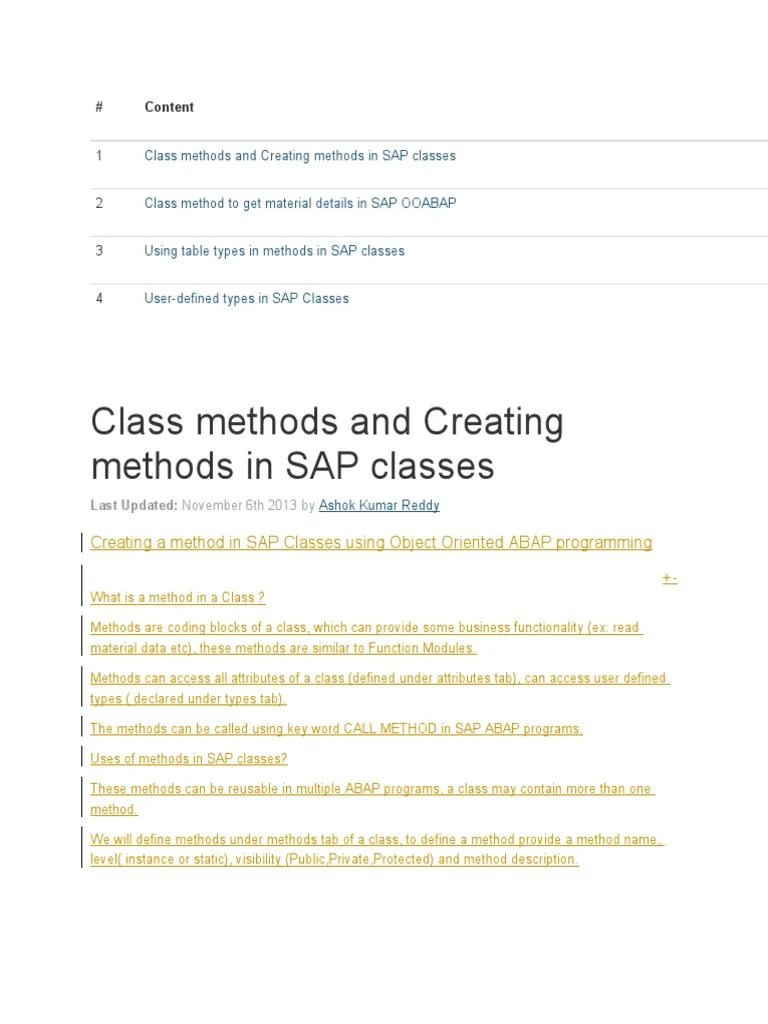Get Material Details In SAP OOABAP | PDF | Method (Computer Programming ...