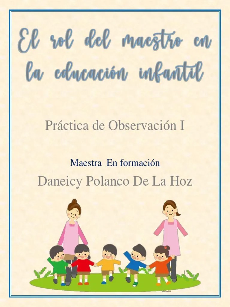 El Rol Del Maestro En La Educación Infantil | PDF | Educación De La Primera Infancia | Aprendizaje