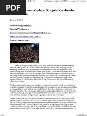 Selain itu, turut disertakan nota berkenaan plot, teknik plot, gaya bahasa, watak dan perwatakan. Hempasan Ombak Sinopsis Pdf