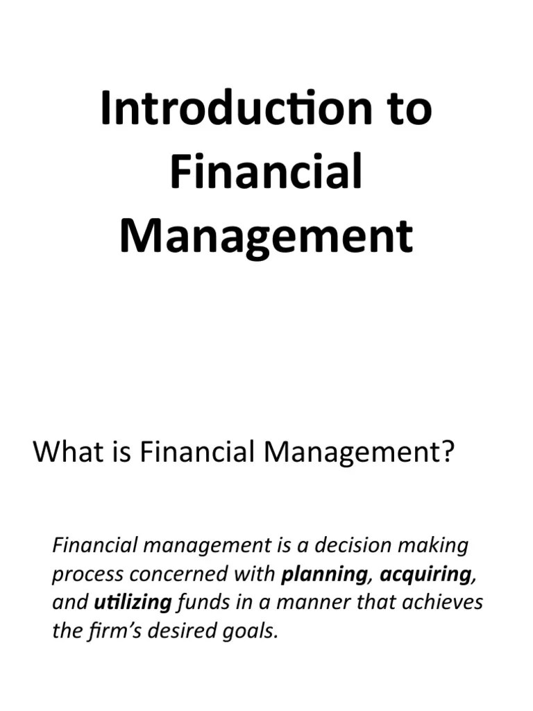 Introduction To Financial Management | Download Free PDF | Stocks ...