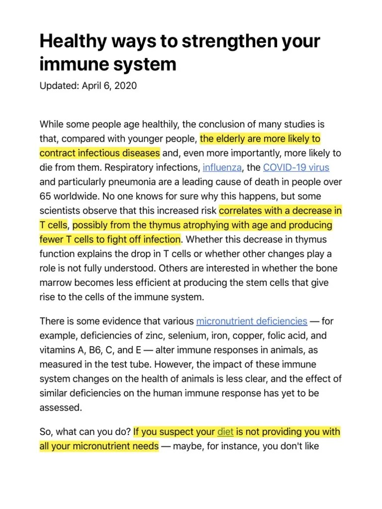 How To Boost Your Immune System - Harvard Health | PDF | Stress ...