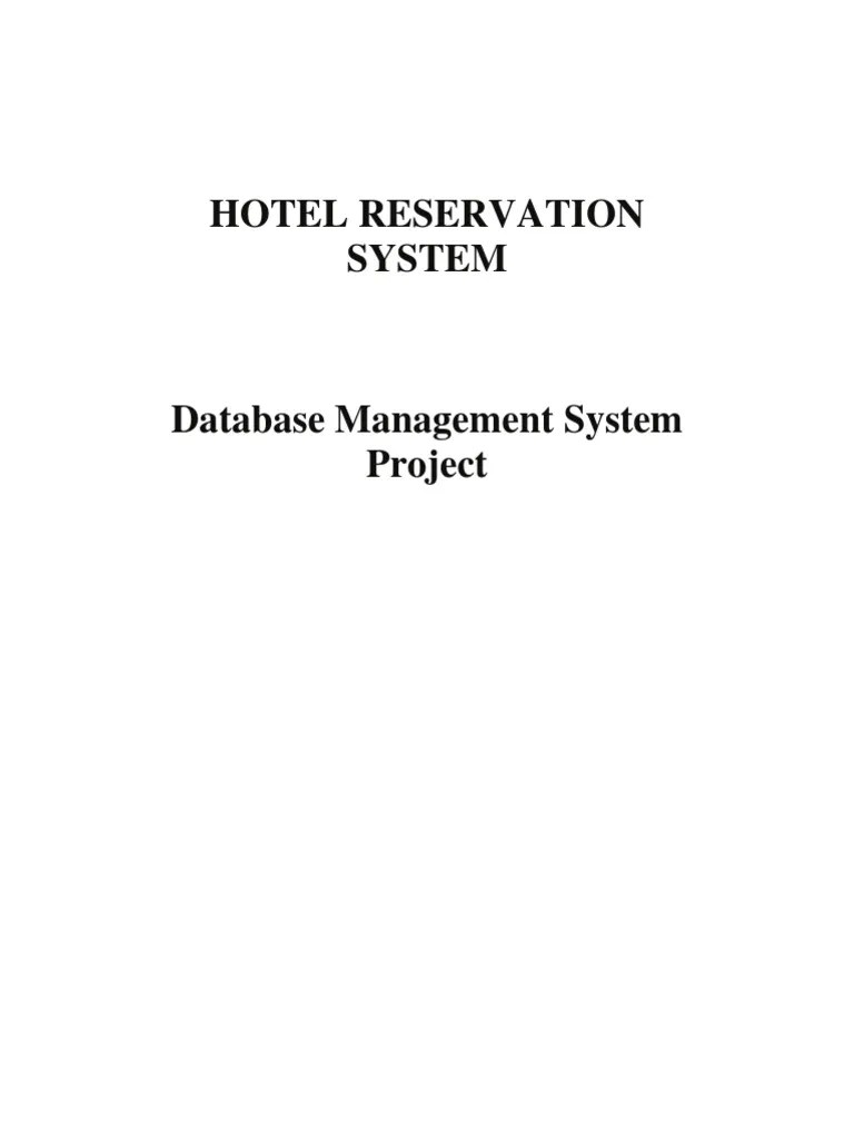 Hotel Reservation System | PDF | Xml | Web Development