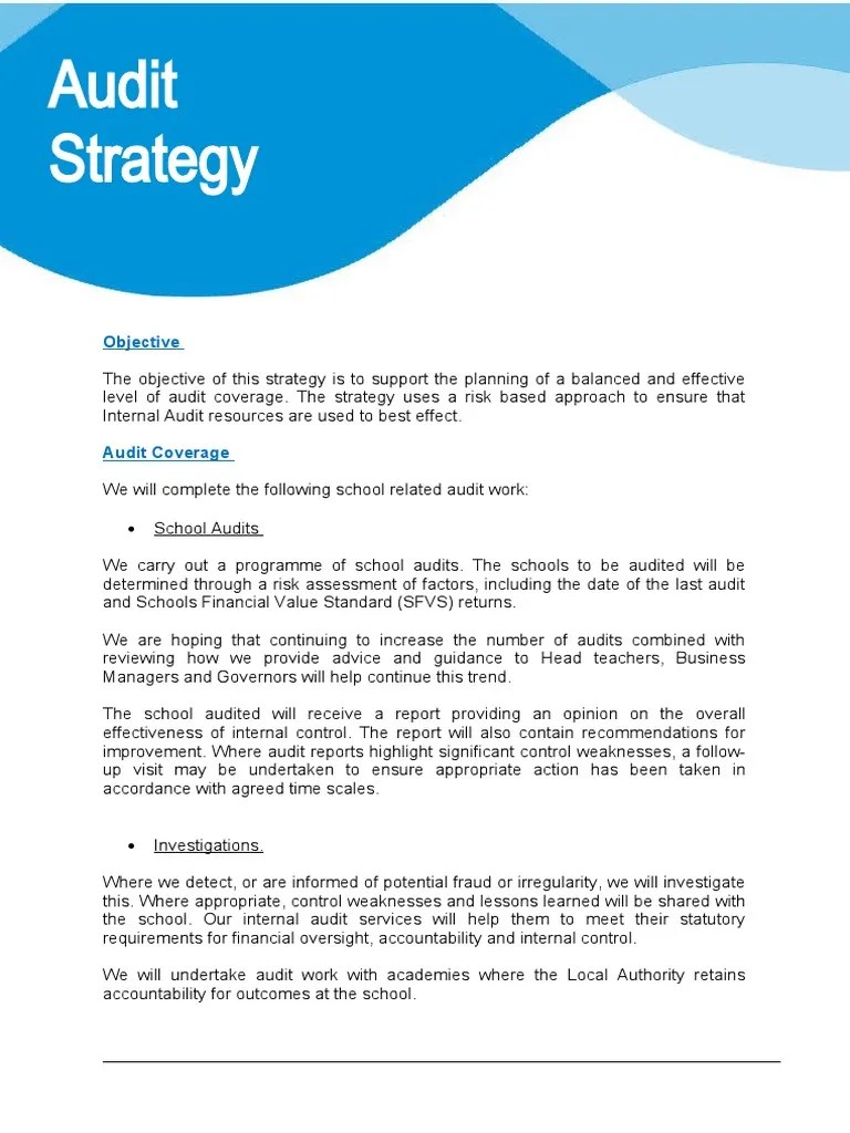 Audit Strategy | PDF | Internal Audit | Audit