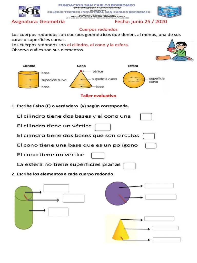 1 cara curva 2 caras planas · un cubo tiene: Geometria Cuerpos Geometricos Pdf