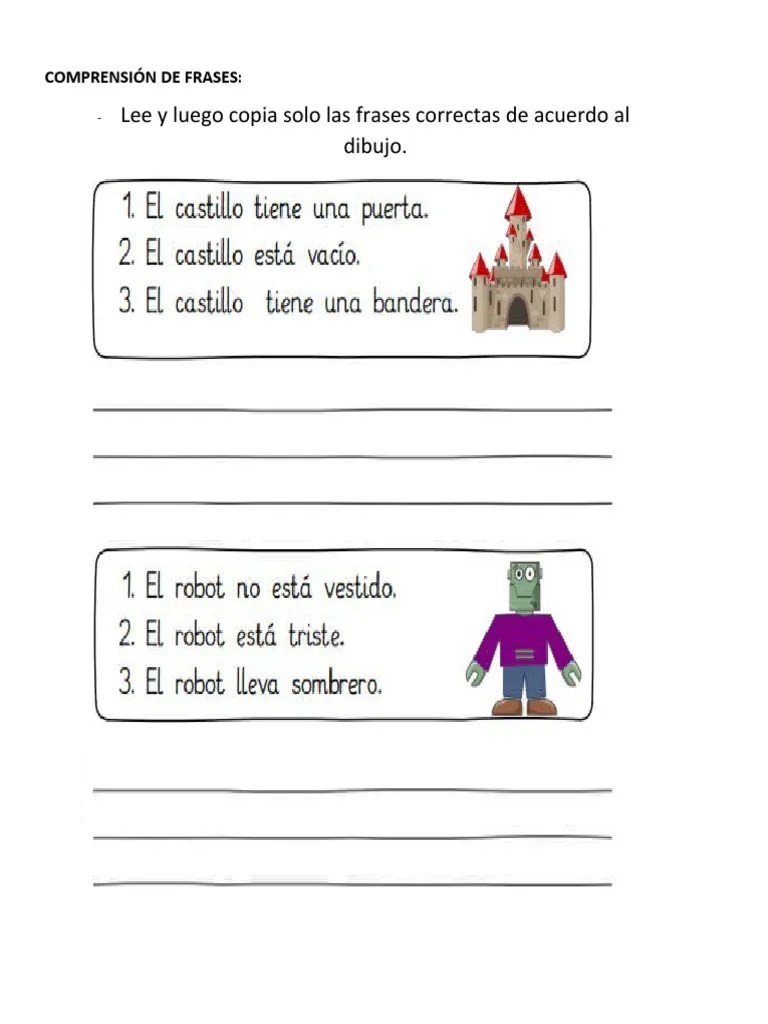 Comprensión De Frases | PDF