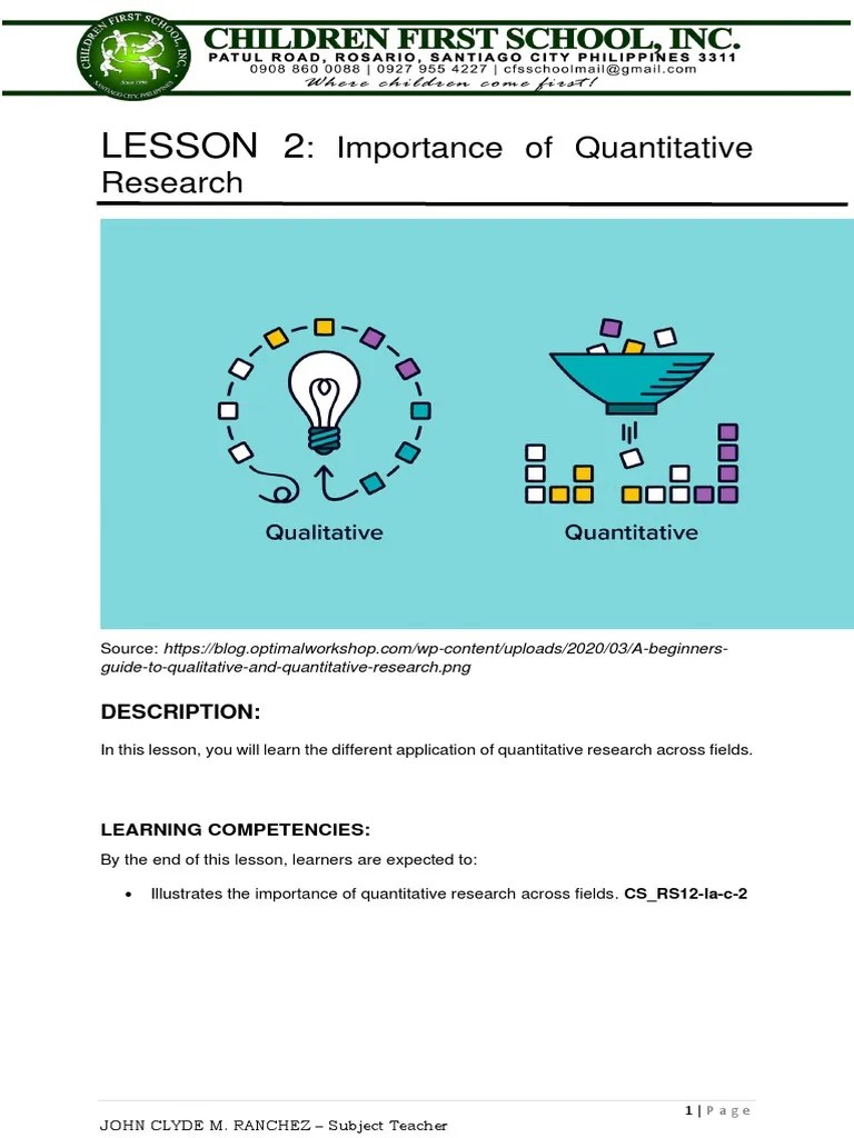 PR2 Module 2 Checked | PDF | Quantitative Research | Customer Satisfaction