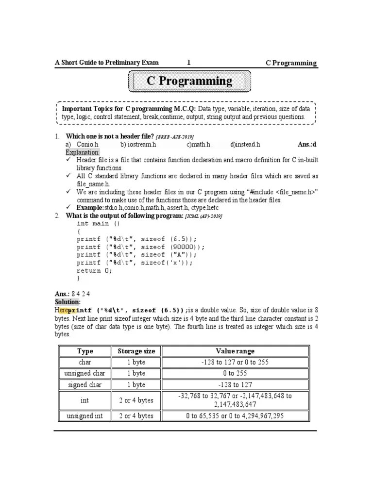 C Programming | PDF | Pointer (Computer Programming) | Control Flow