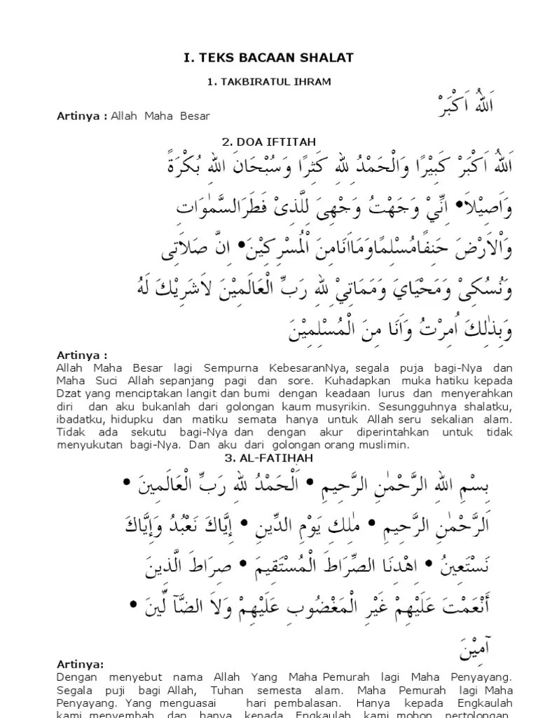 Bacaan Shalat | PDF