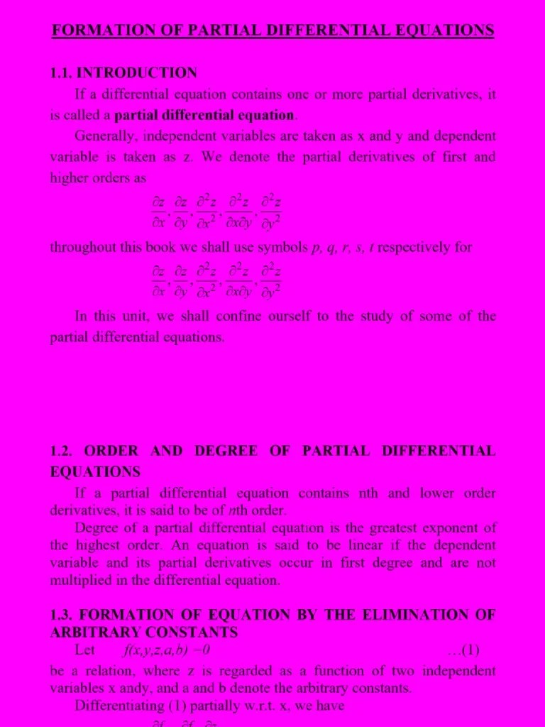 Partial Differential Equation PDF | PDF