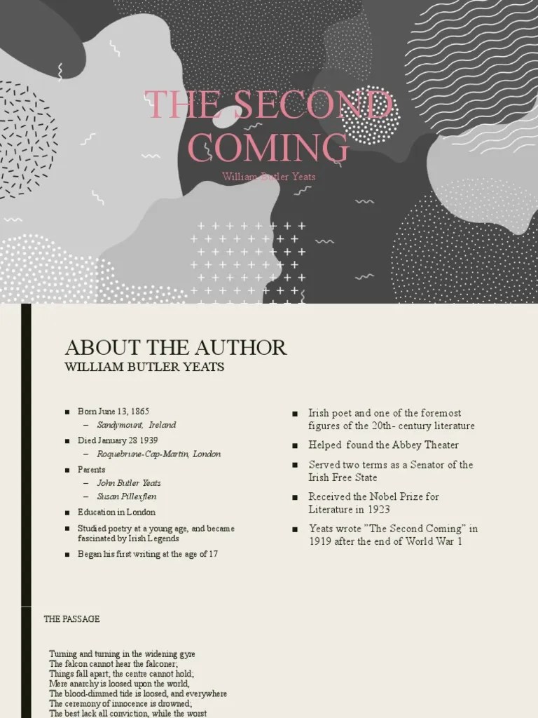 The Second Coming | PDF | W. B. Yeats | Poetry