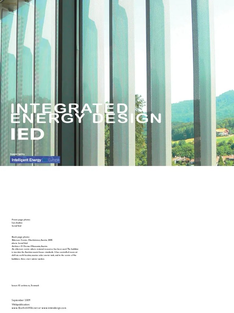 Integrated Energy Design In Buildings: Guide | PDF | Architect | Design