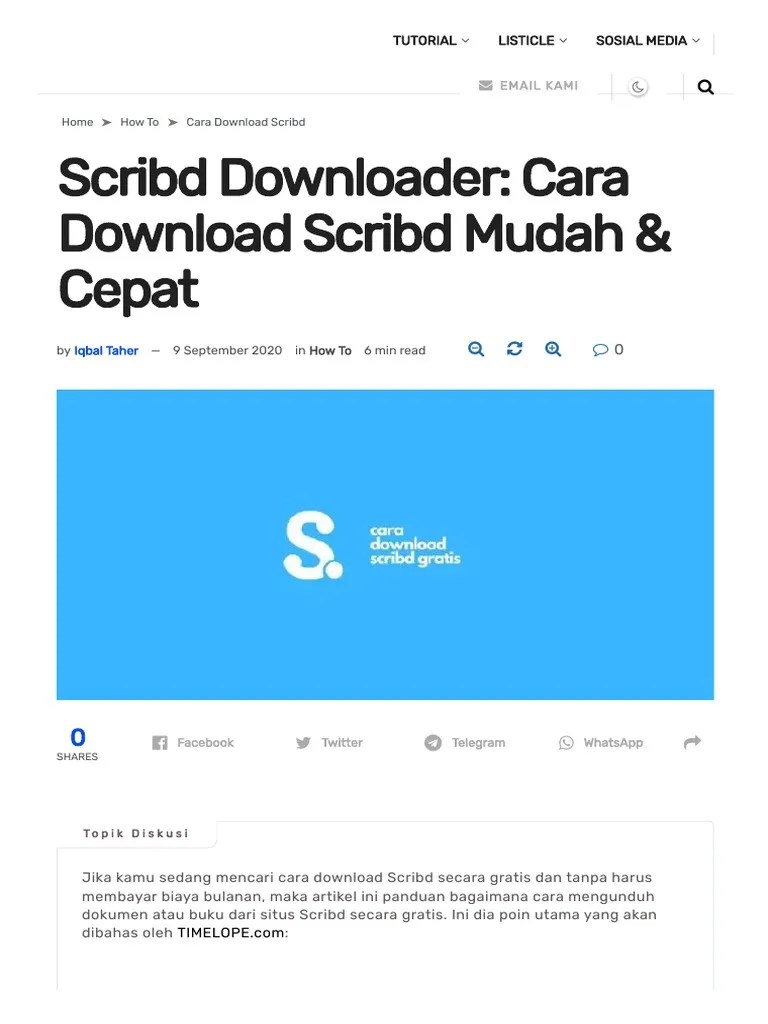 Scribd Downloader - Cara Download Dokumen Di Scribd | PDF