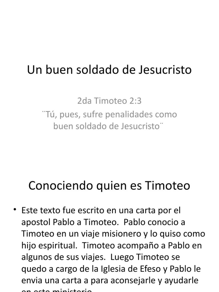 Un Buen Soldado De Jesucristo | PDF | Pablo El Apóstol | Evangelios