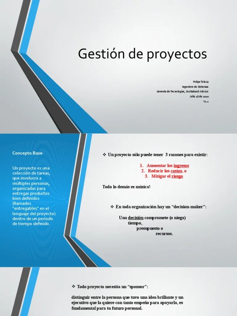 Gestión De Proyectos V1.2 | PDF | Gestión De Proyectos | Informática