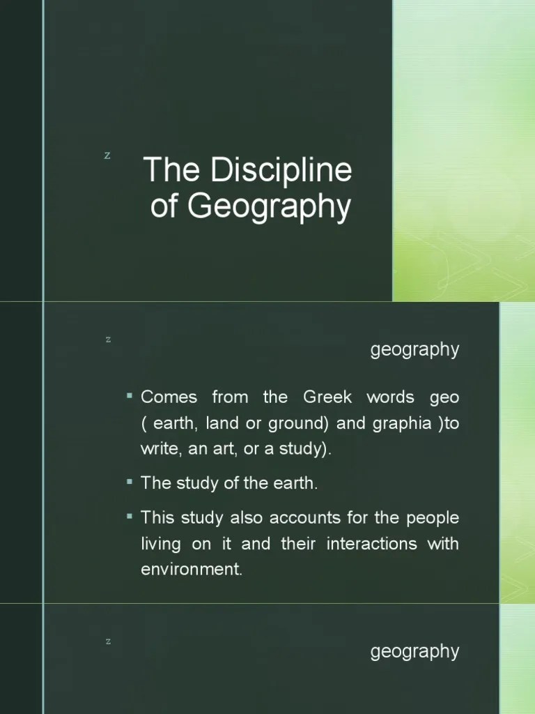 The Discipline Of Geography | PDF | Geography | Earth Sciences