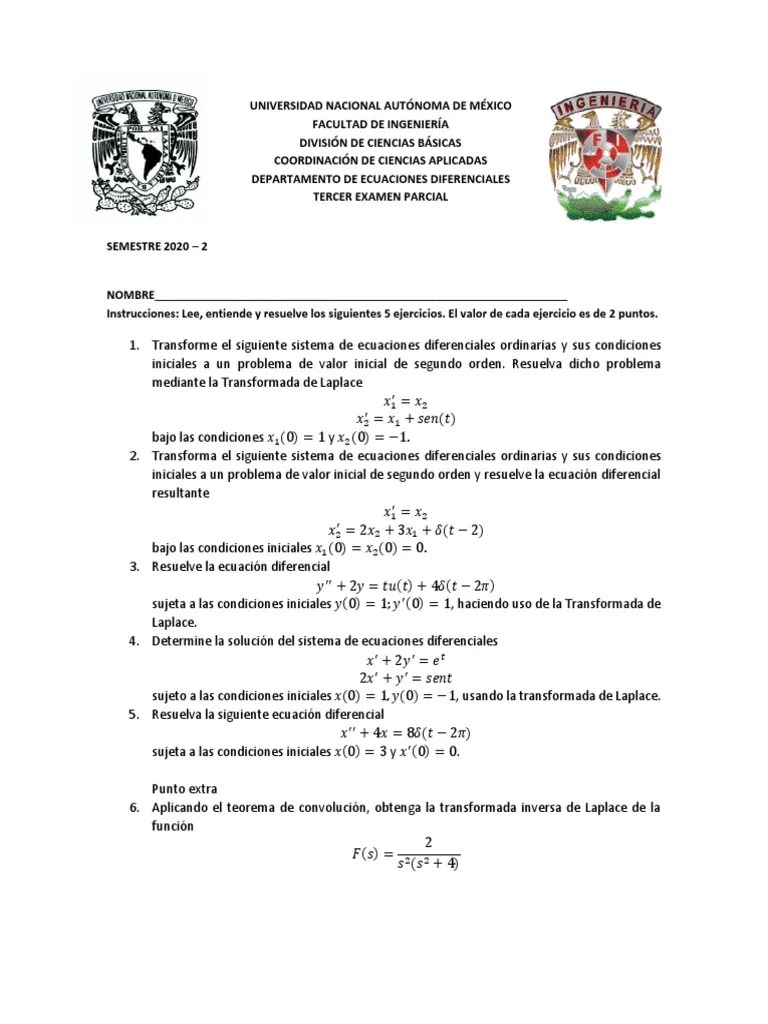 Tercer Examen Parcial | PDF