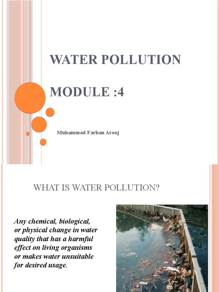 Module - 4 Water Pollution | PDF | Eutrophication | Water Pollution