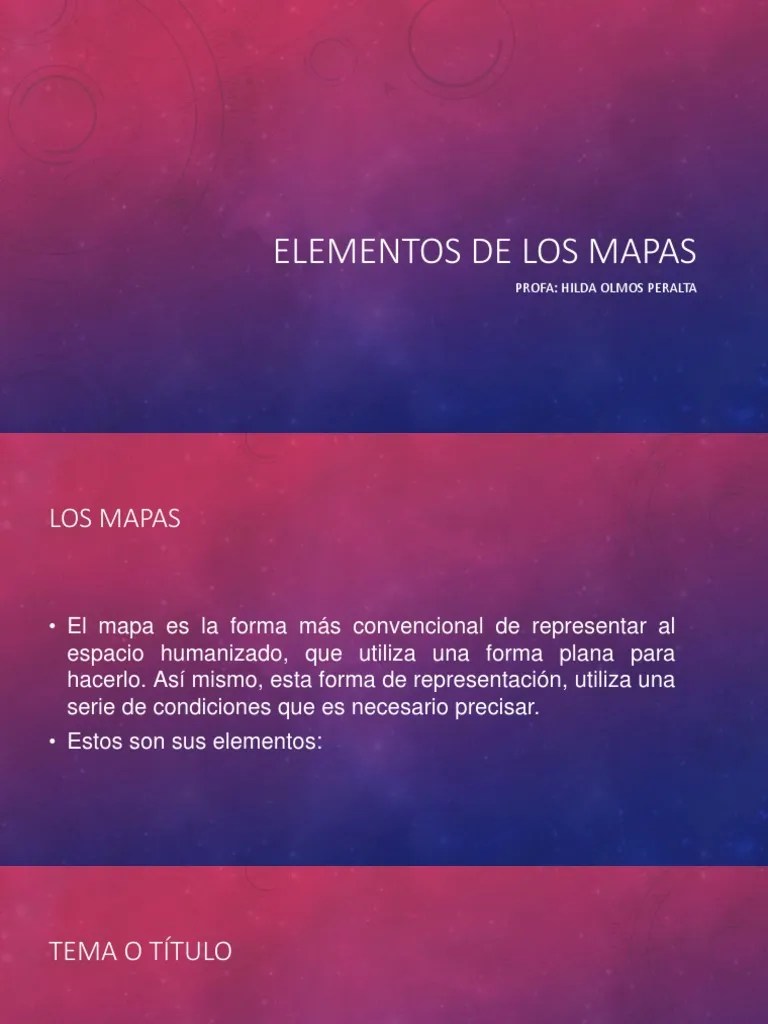 Elementos Fundamentales De Los Mapas | PDF | Mapa | Infografia