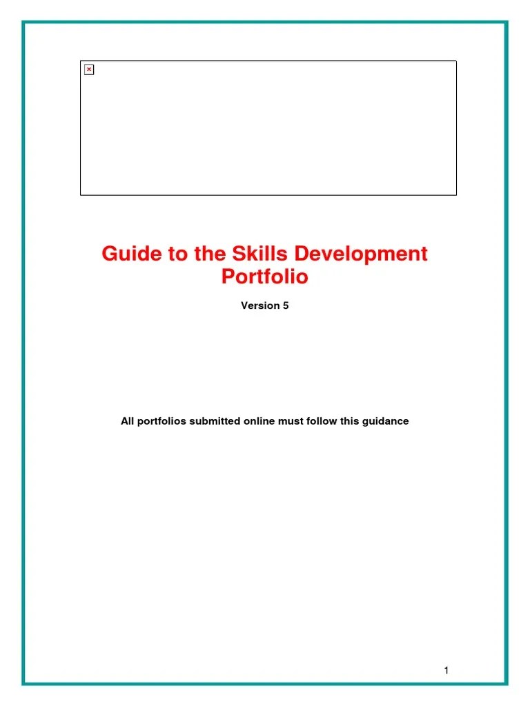 Guide To The Skills Development Portfolio | PDF | Professional ...
