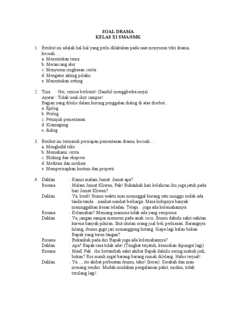 SOAL DRAMA-dikonversi | PDF