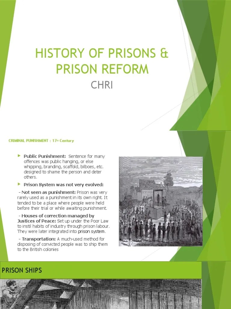 1457163956history Of Prison Reforms | PDF | Penal Labour | Prison