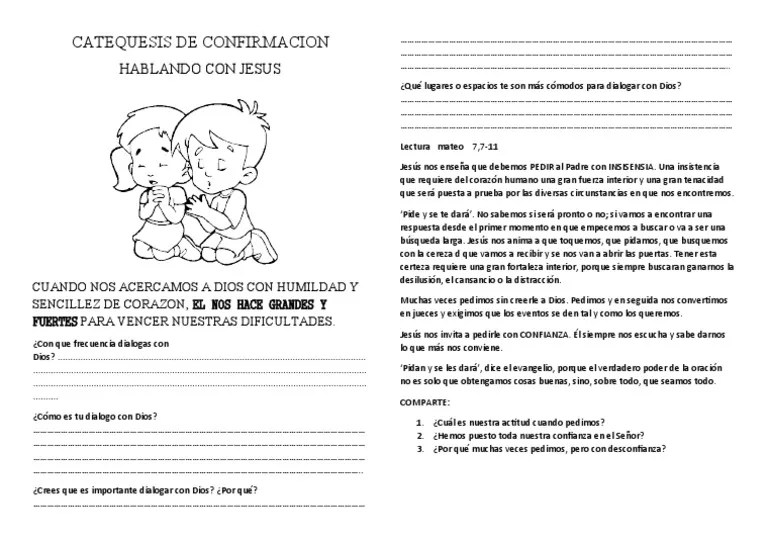 Catequesis De Confirmacion | PDF | Oración | Religión Y Creencia