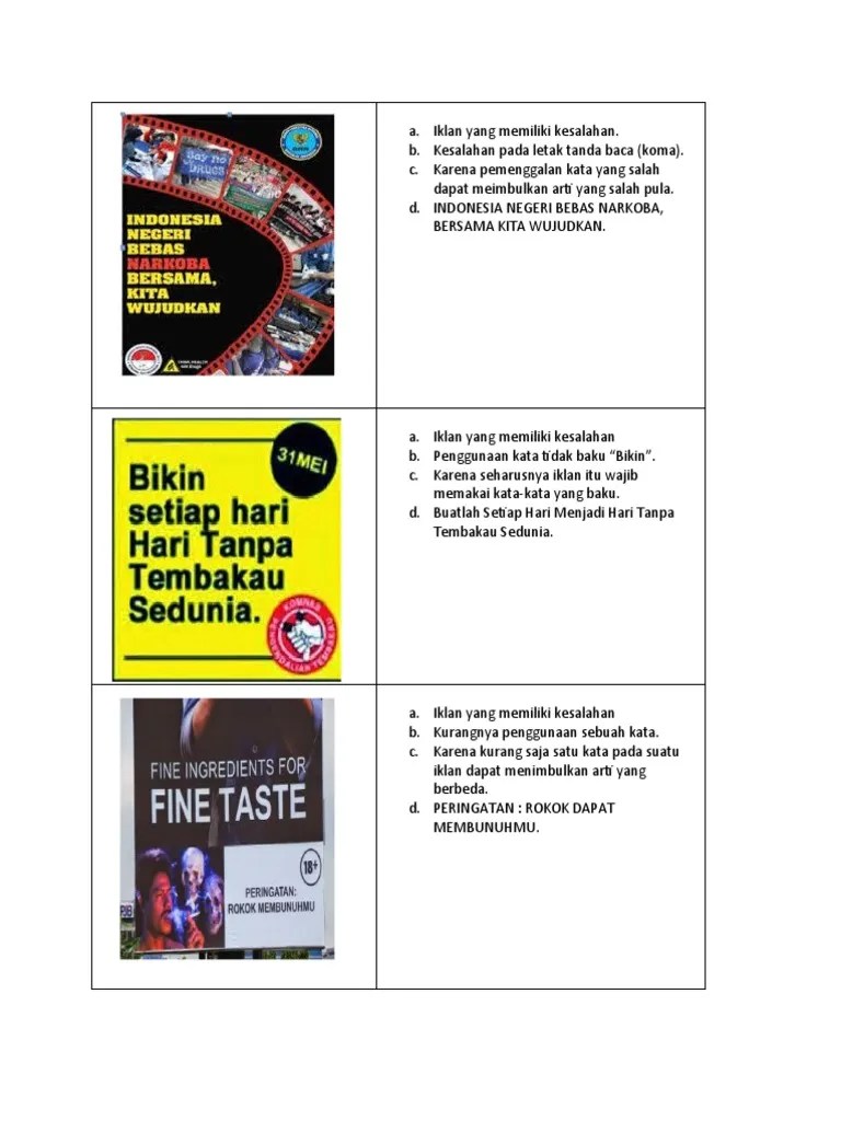 Kesalahan umum dalam iklan