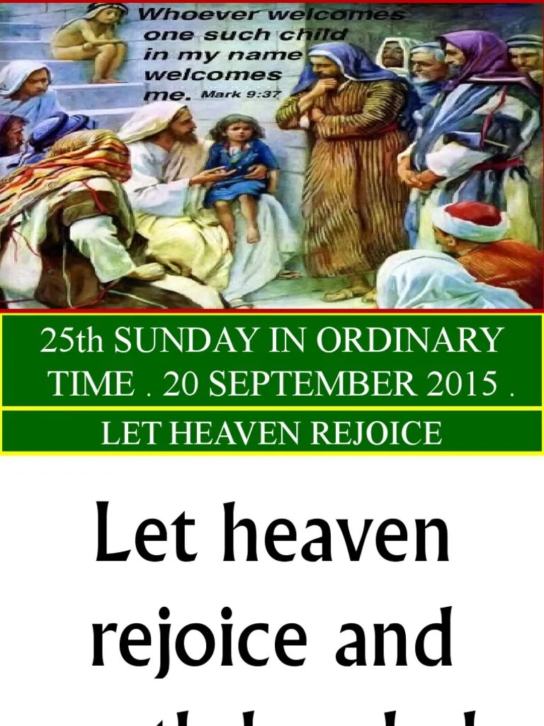 25th Sunday In Ordinary Time SVF | PDF | God The Father | Religious Behaviour And Experience
