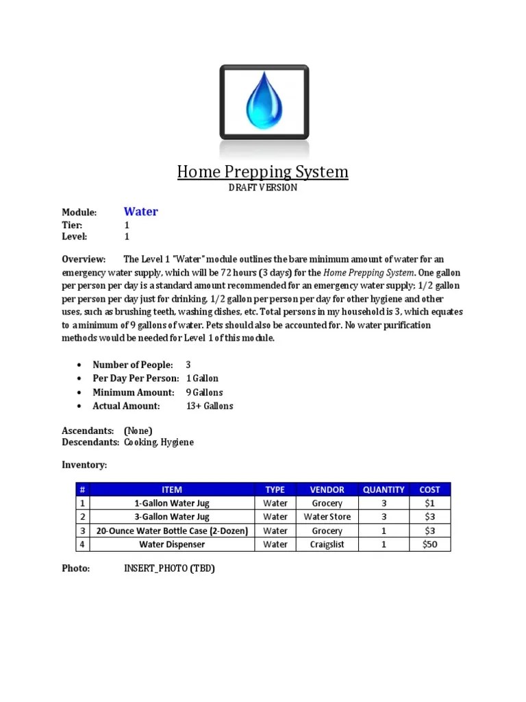 Prepping System Water | PDF