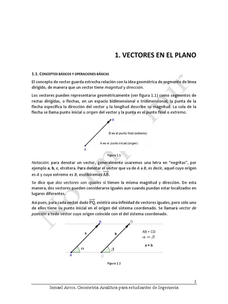 Vectores En Plano 2020 | PDF | Vector Euclidiano | Geometria Plana)