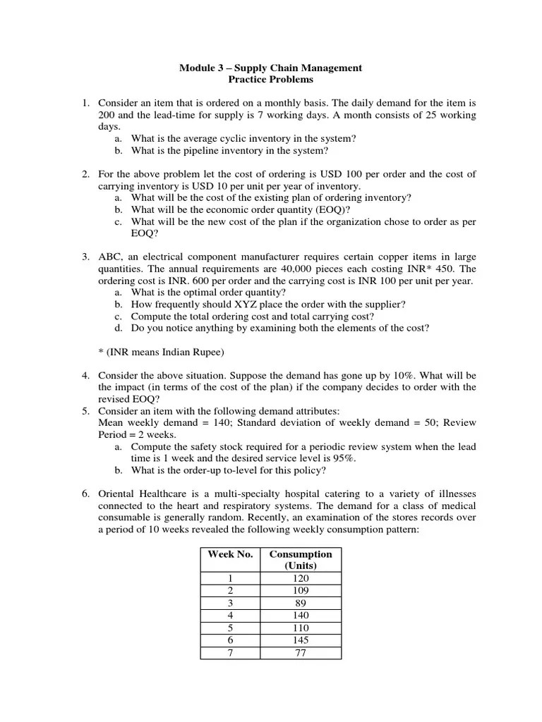 Module 3 Practice Problems - Classnotesforfools PDF | PDF | Inventory ...